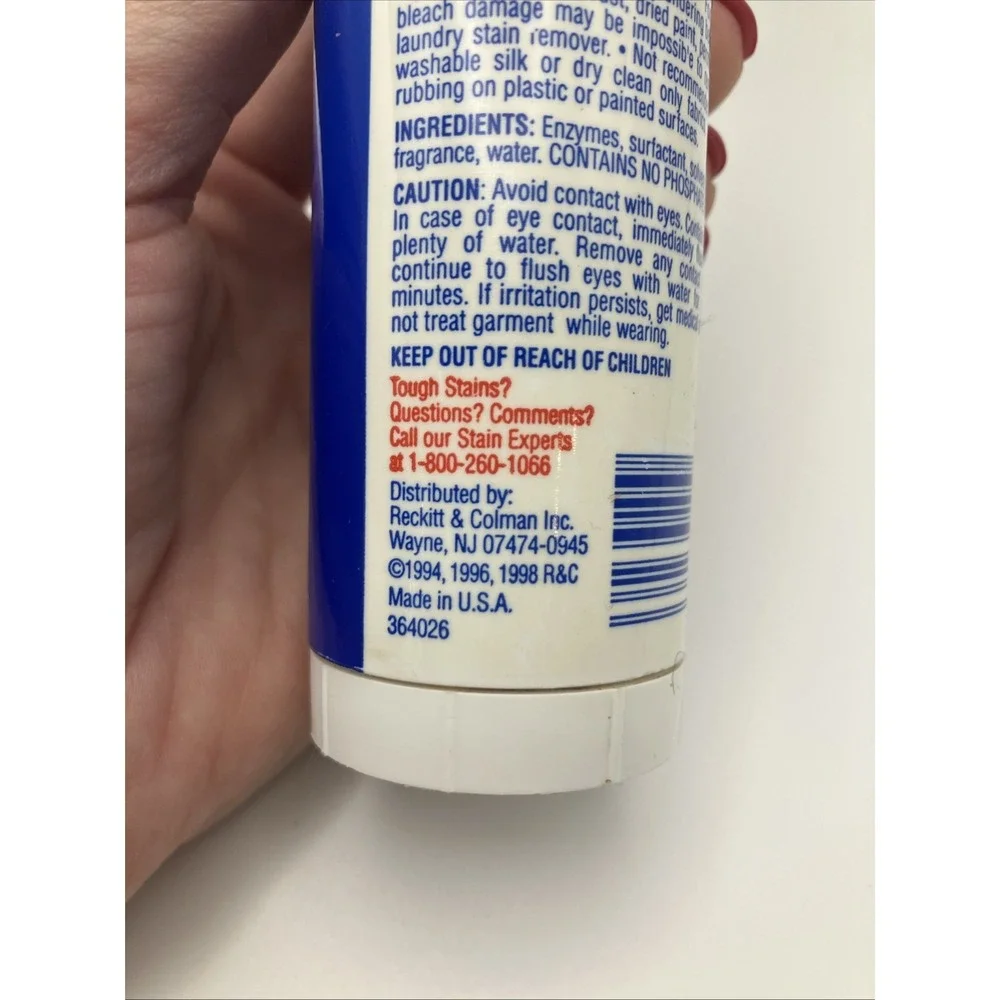 Spray 'n Wash Laundry Pre-Treater Stain Remover Stick 1998 4.4 oz Discontinued